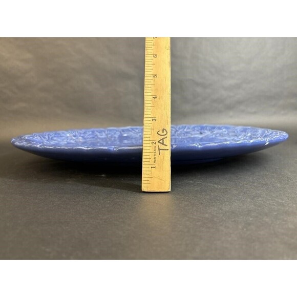 Large Blue Ceramic Antica Fornace Ceramiche da Tavola Serving Oval Platter  Used - Picture 5 of 11
